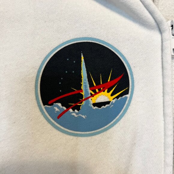 H&M White NASA Cotton Zip Jumpsuit, Unisex Youth 12-14, Halloween or Loungewear - Picture 3 of 9